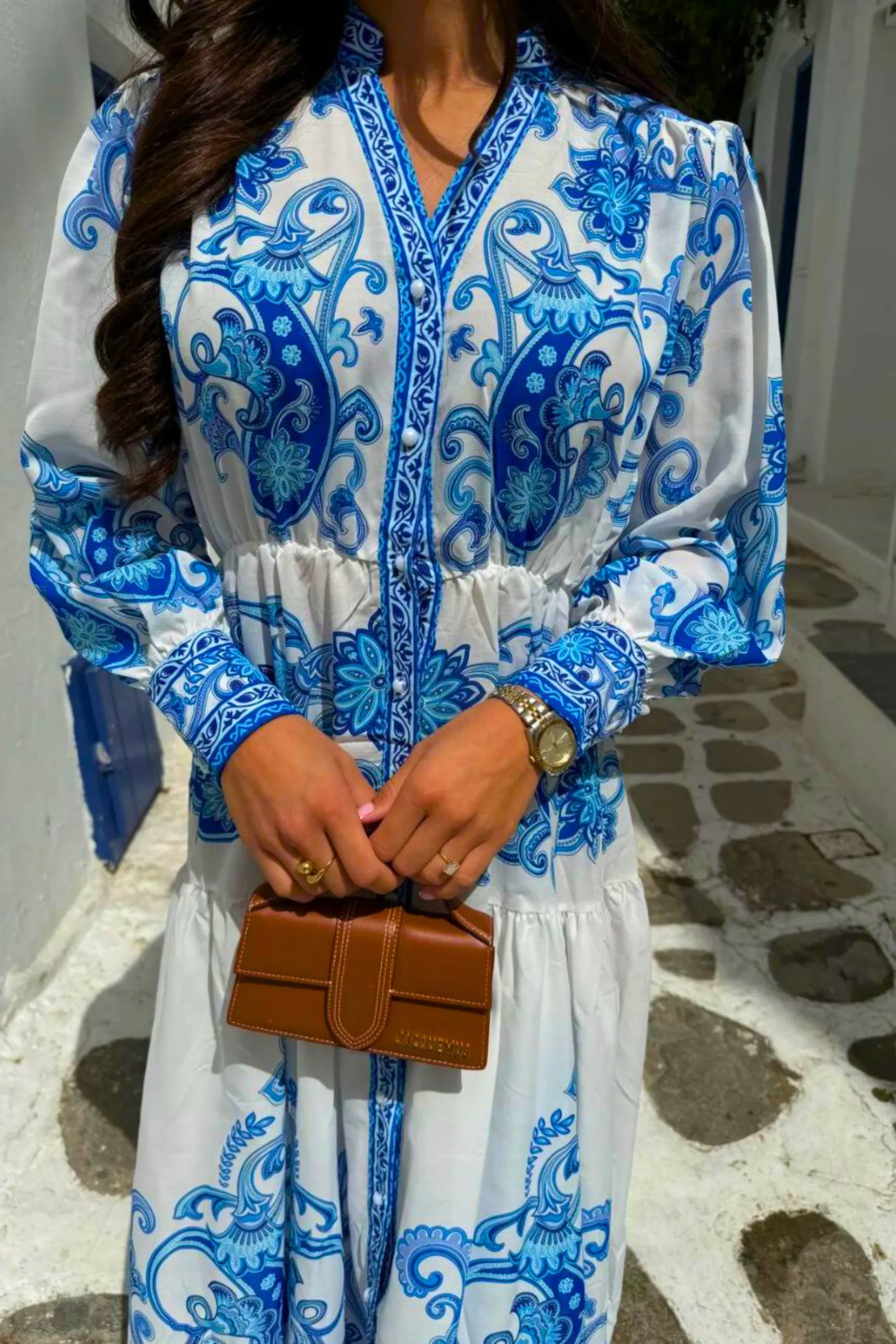 Step into elegance with the Lara Long Sleeve Floral Maxi Dress