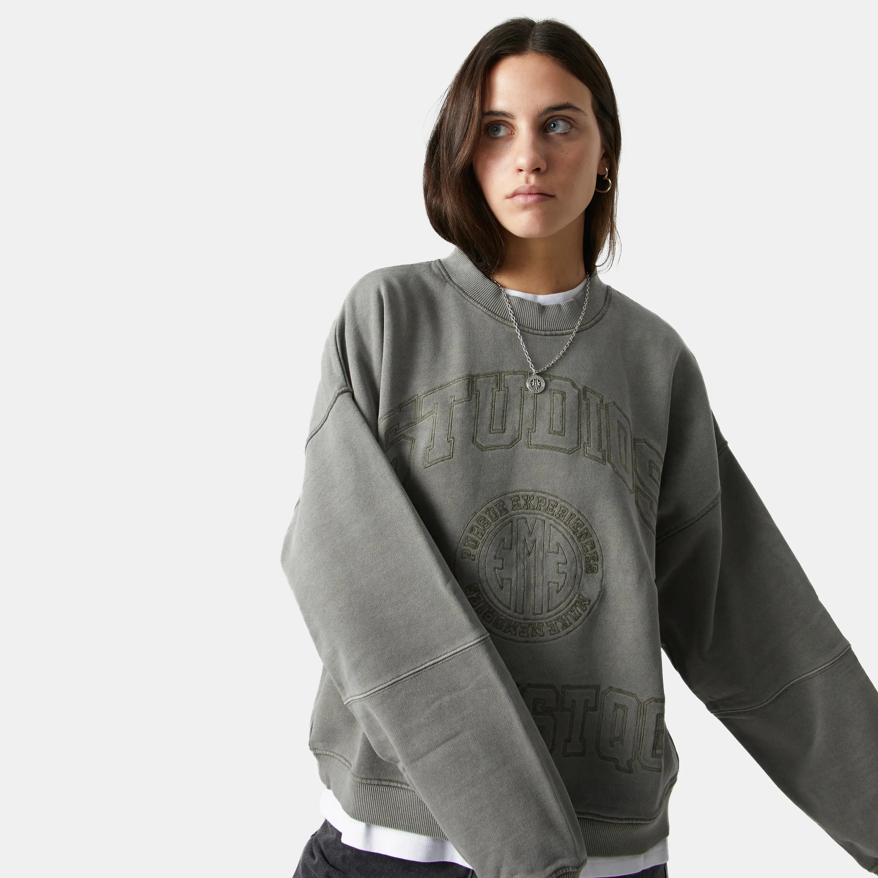 Streak Laurel Oversized Crewneck