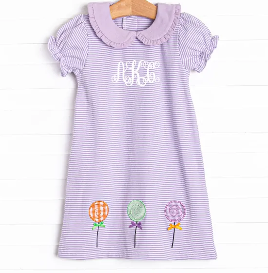 Sucker For You Applique Dress, Purple