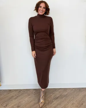 Suzette Ruched Rib Knit Dress