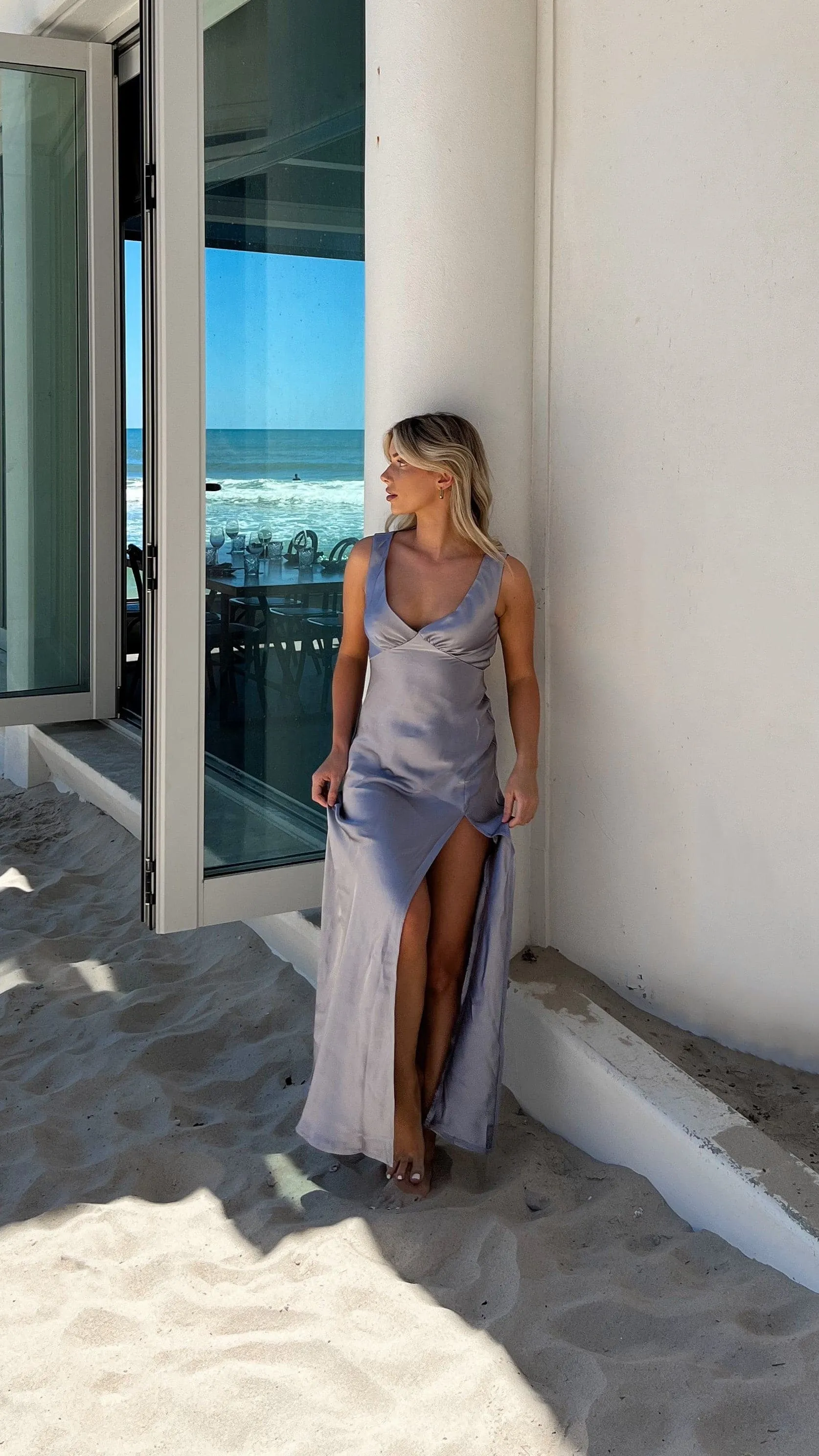 Taylor Maxi Dress - Steel Blue