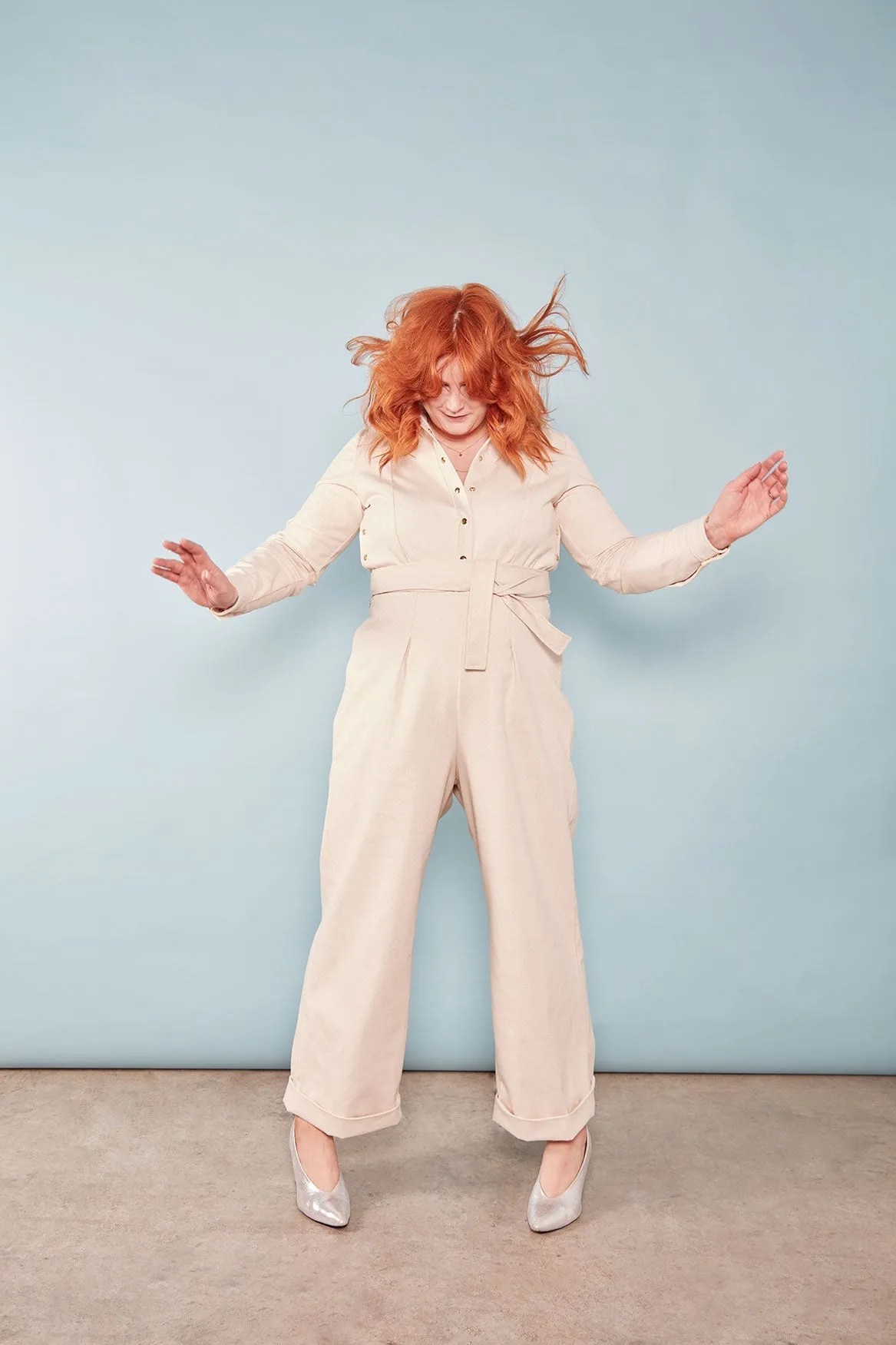 The Alex ezp® Boilersuit Ecru Organic Denim
