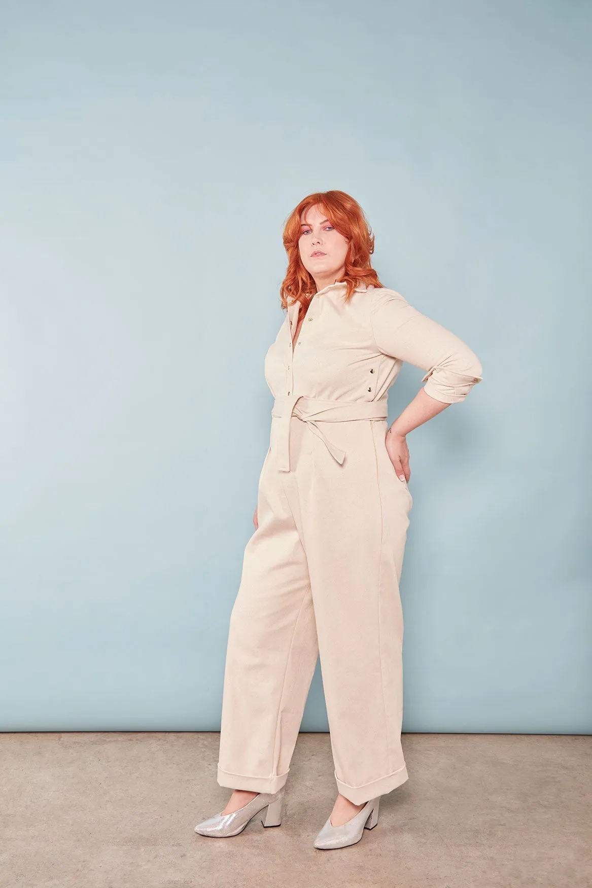 The Alex ezp® Boilersuit Ecru Organic Denim