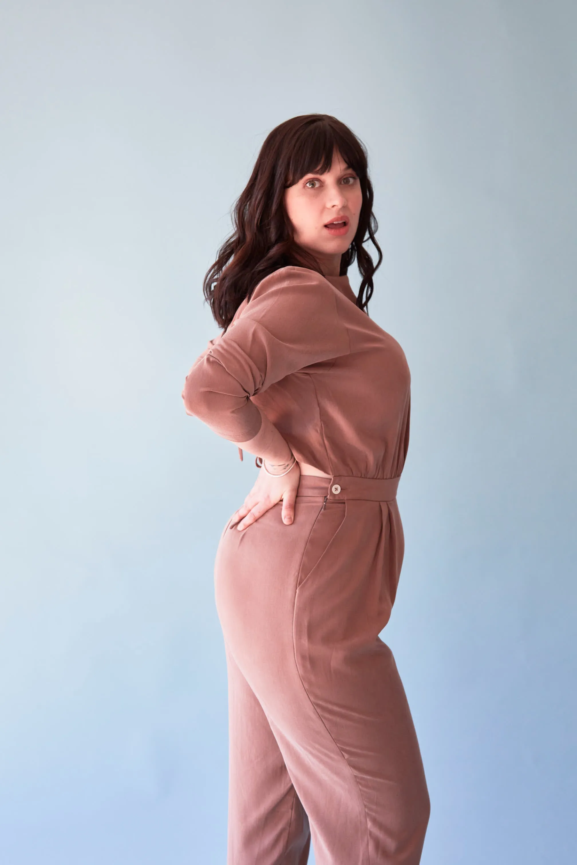 The Bringing Sexy Back ezp® Jumpsuit Rose Lyocell