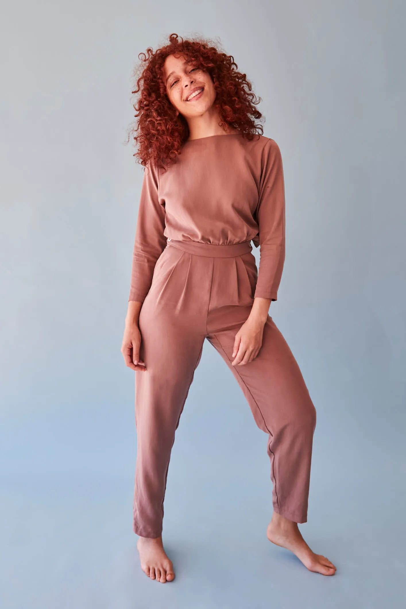 The Bringing Sexy Back ezp® Jumpsuit Rose Lyocell