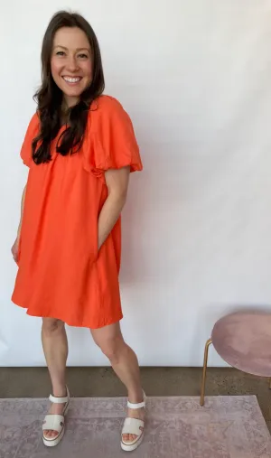 The Danae Puff Sleeve Babydoll Dress