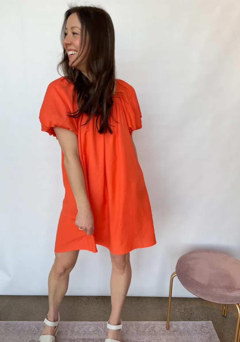 The Danae Puff Sleeve Babydoll Dress