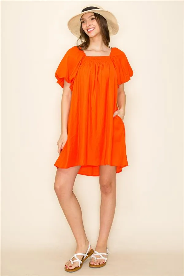 The Danae Puff Sleeve Babydoll Dress
