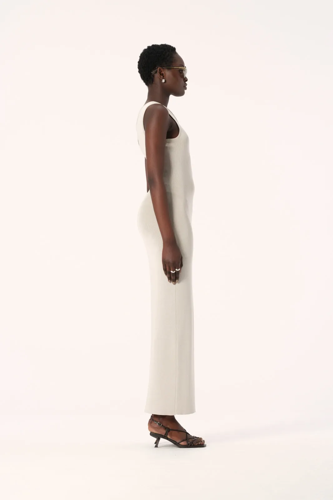 Vienna Knit Dress Champagne
