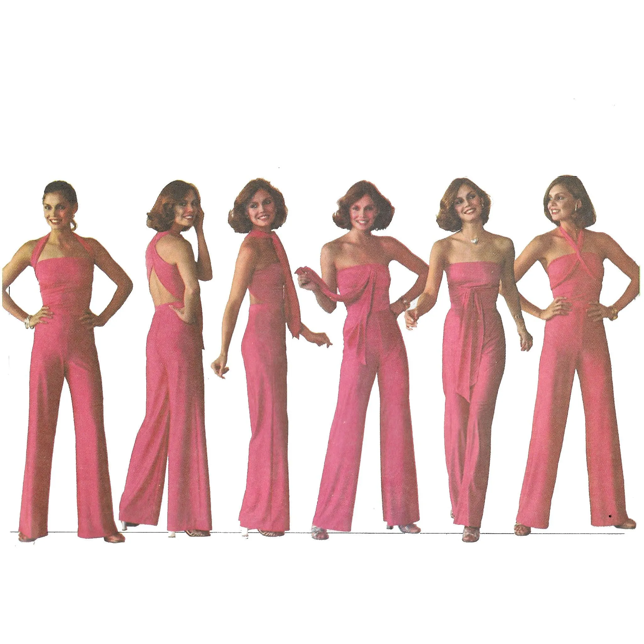 Vintage 1970s Pattern – Jiffy Stretch Multi-wrap & Tie Jumpsuit - Bust 34” (86.4cm)