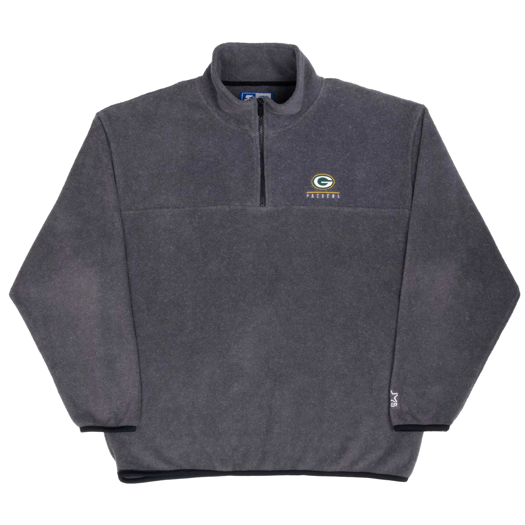 VINTAGE NFL GREEN BAY PACKERS QUARTER ZIP PULLOVER FLEECE JACKET SIZE XL 1990S