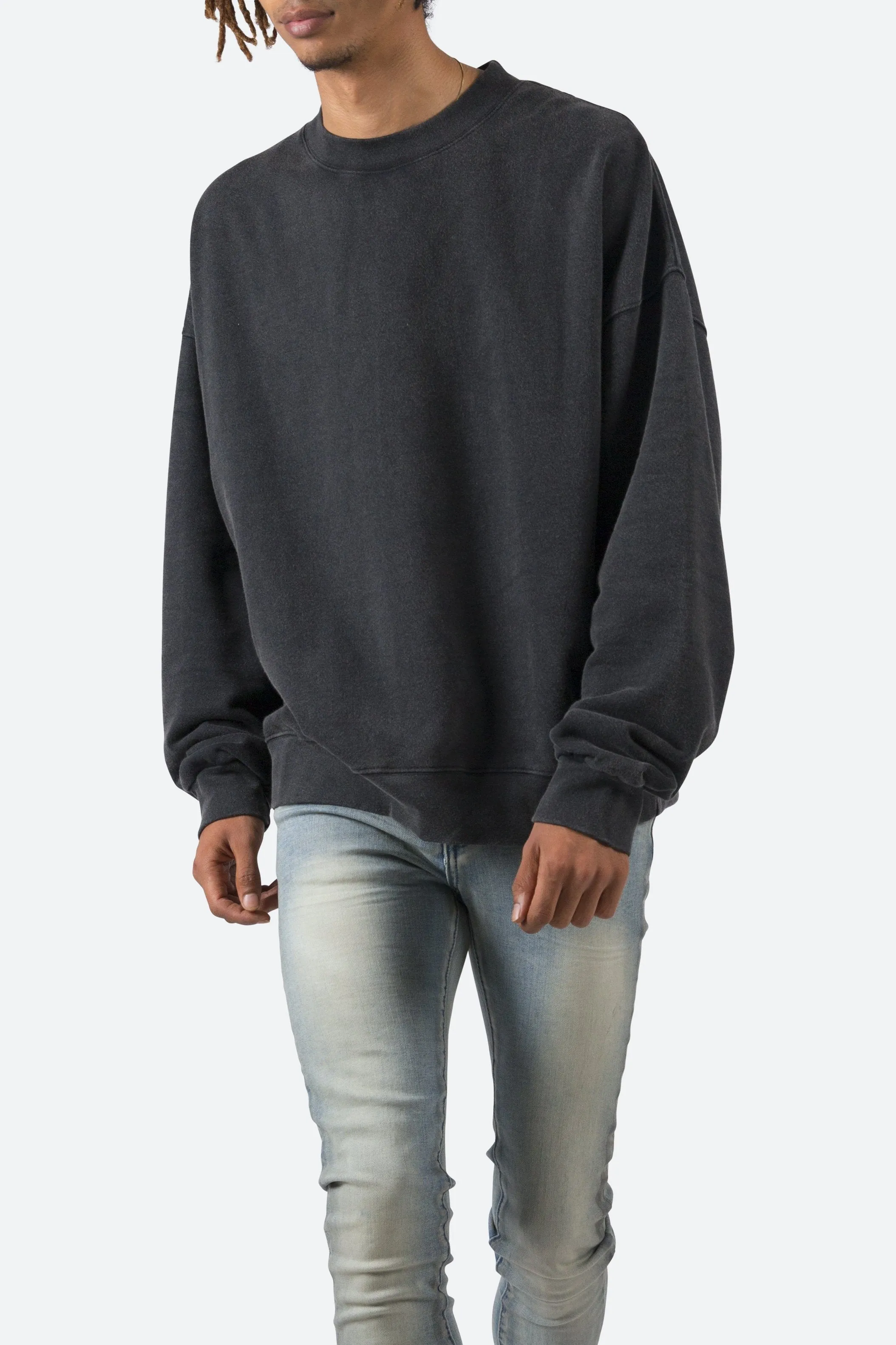 Vintage Wash Crewneck - Black