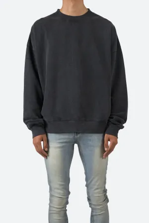 Vintage Wash Crewneck - Black