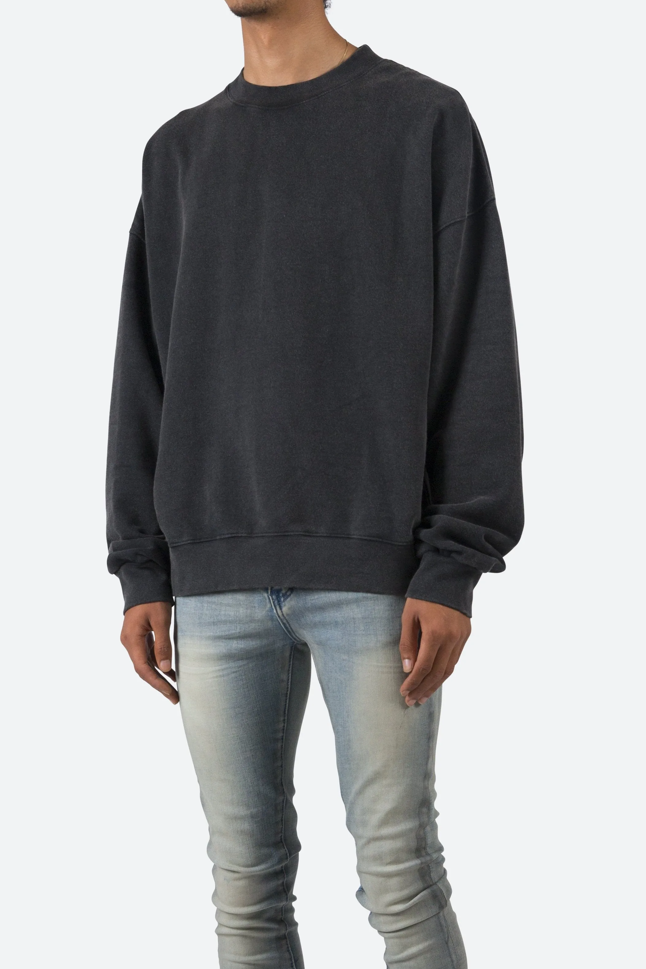 Vintage Wash Crewneck - Black