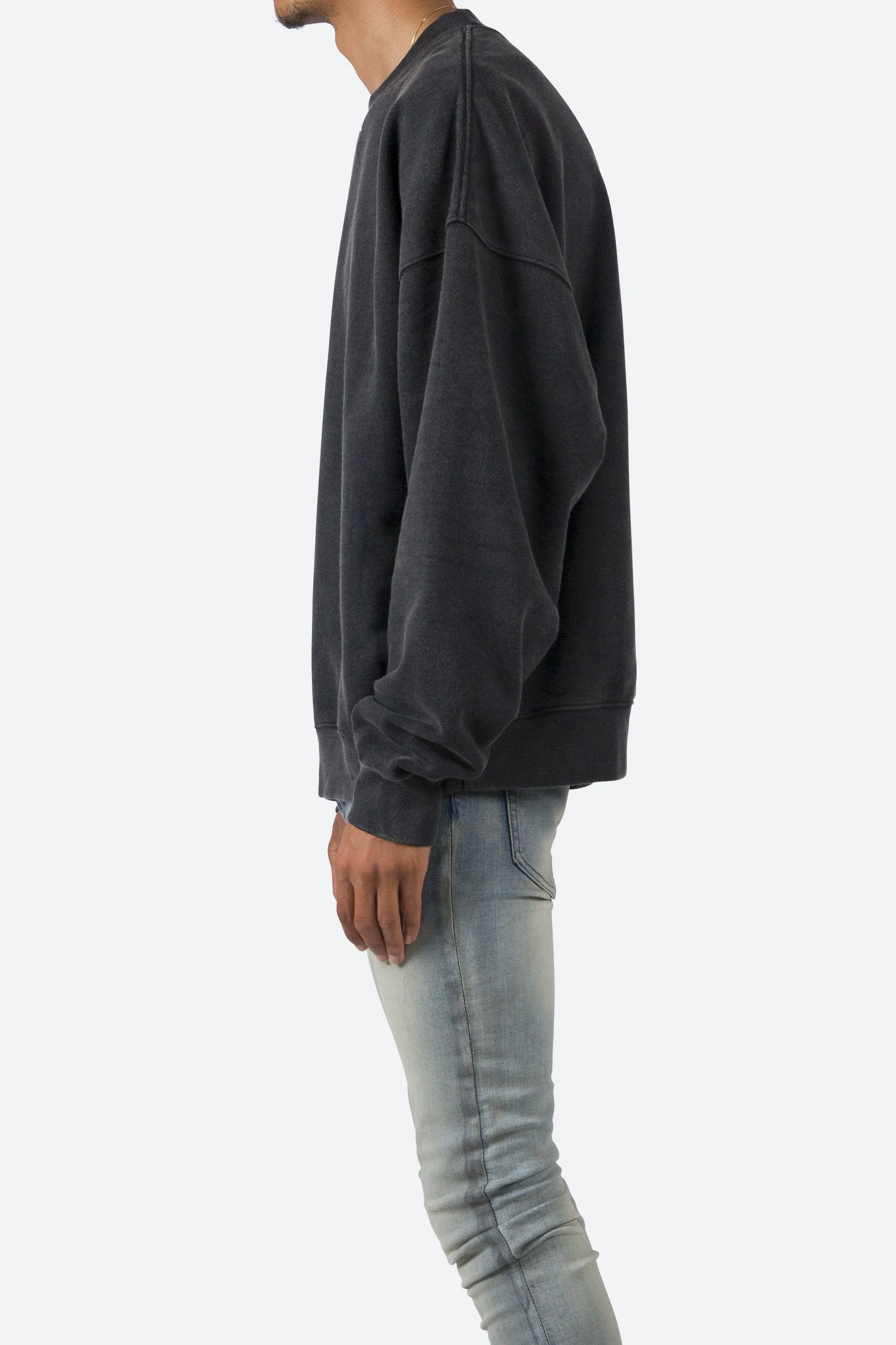 Vintage Wash Crewneck - Black