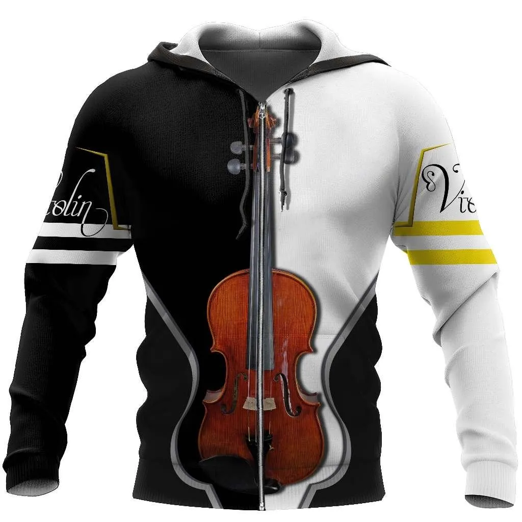 Violin Music 3D Hoodie Sweatshirt, Perfect Gift for Music Violin Lovers, Christmas Shirt