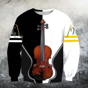Violin Music 3D Hoodie Sweatshirt, Perfect Gift for Music Violin Lovers, Christmas Shirt