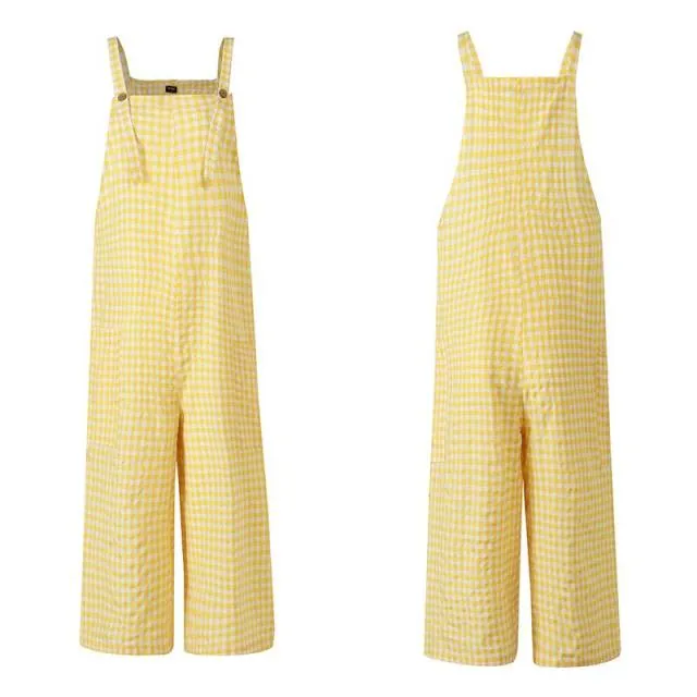 Women Solid Overalls Casual Rompers