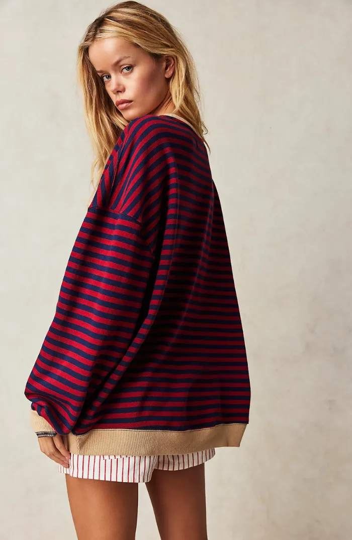 Women - Striped Jumper - Cozy Knit - Stylish Casual Wear