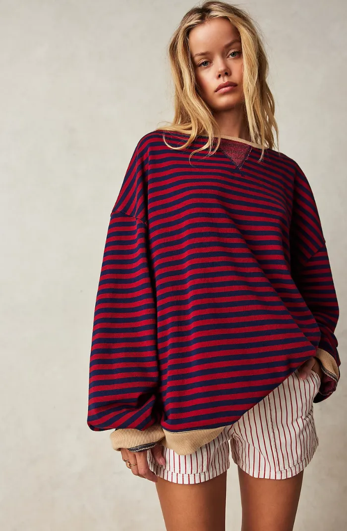 Women - Striped Jumper - Cozy Knit - Stylish Casual Wear