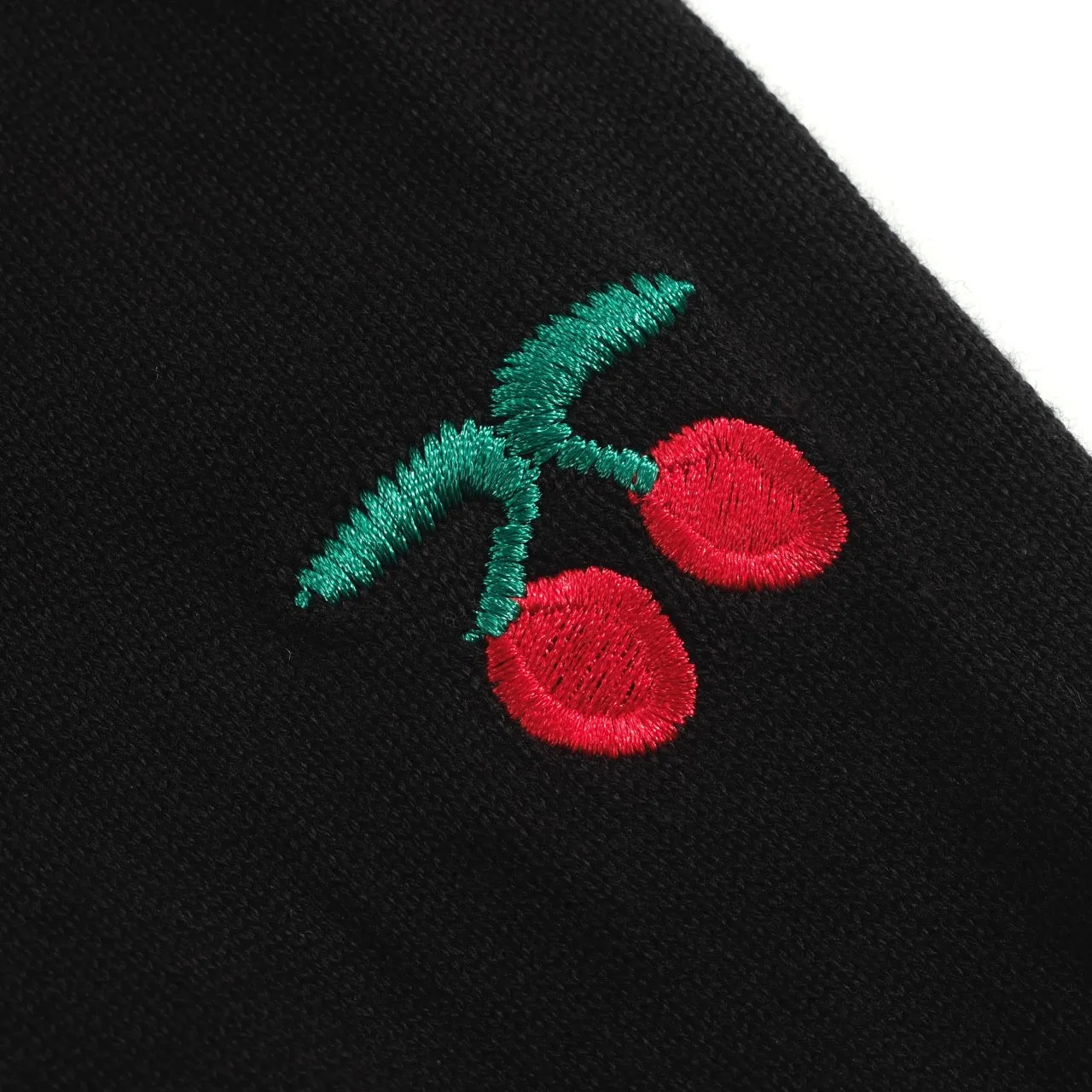 Women's black cherry vintage cardigan sweater