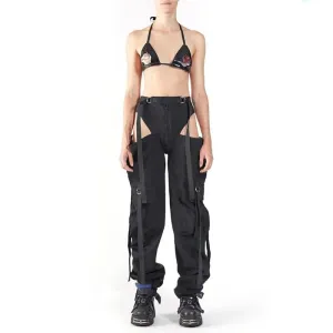 Women's Spring/Autumn Casual Straight Wide Leg Cargo Pants
