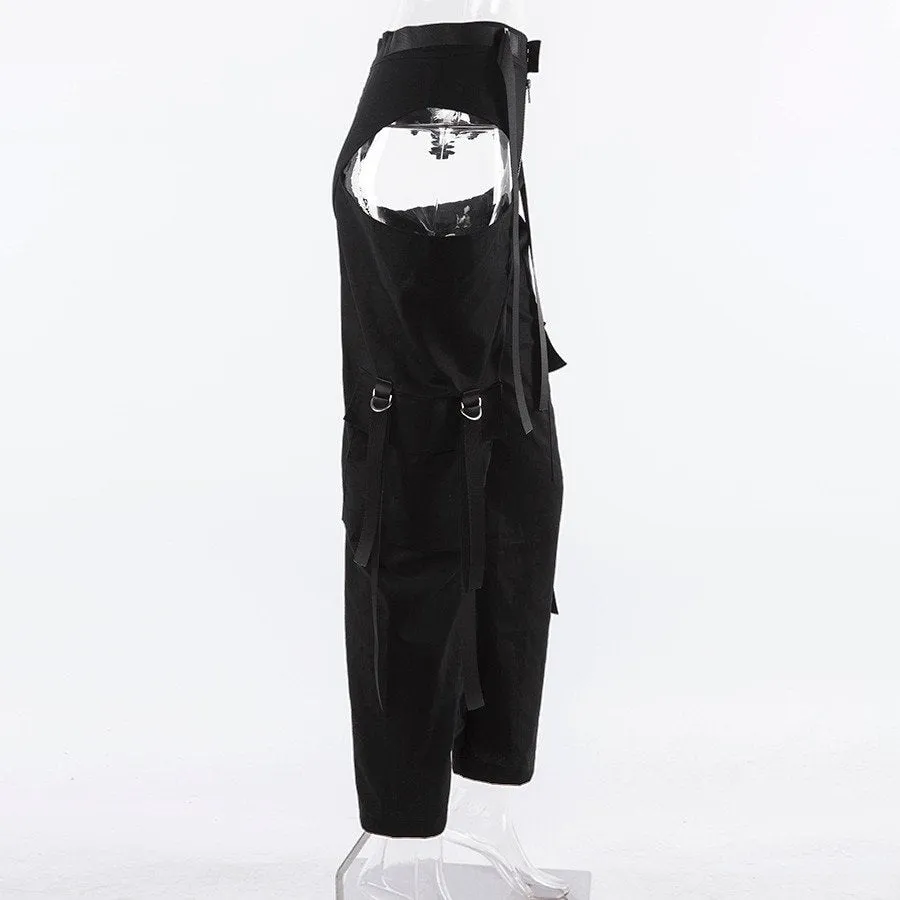 Women's Spring/Autumn Casual Straight Wide Leg Cargo Pants