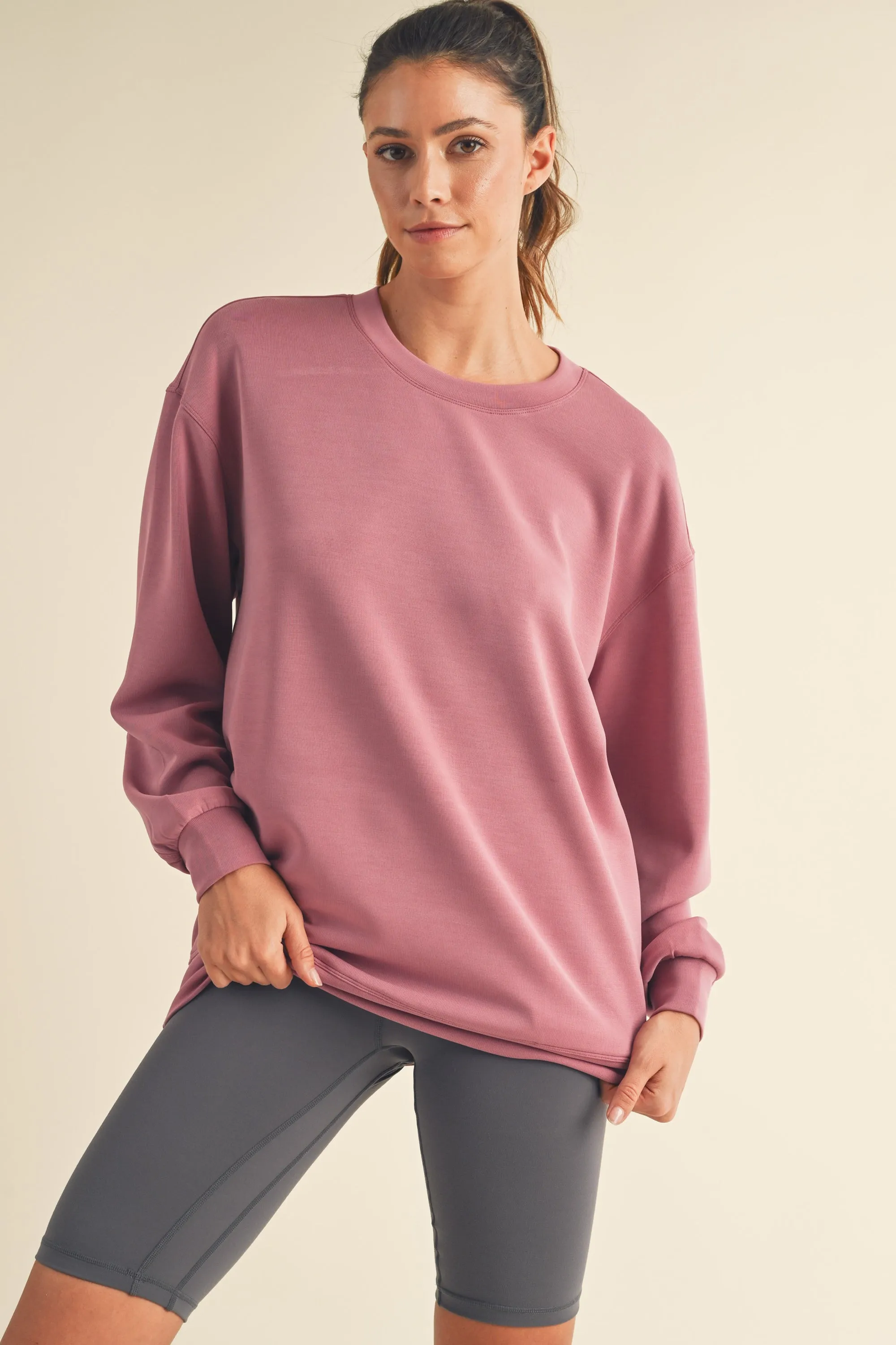 Women's Ultra Soft Oversized Crewneck Top