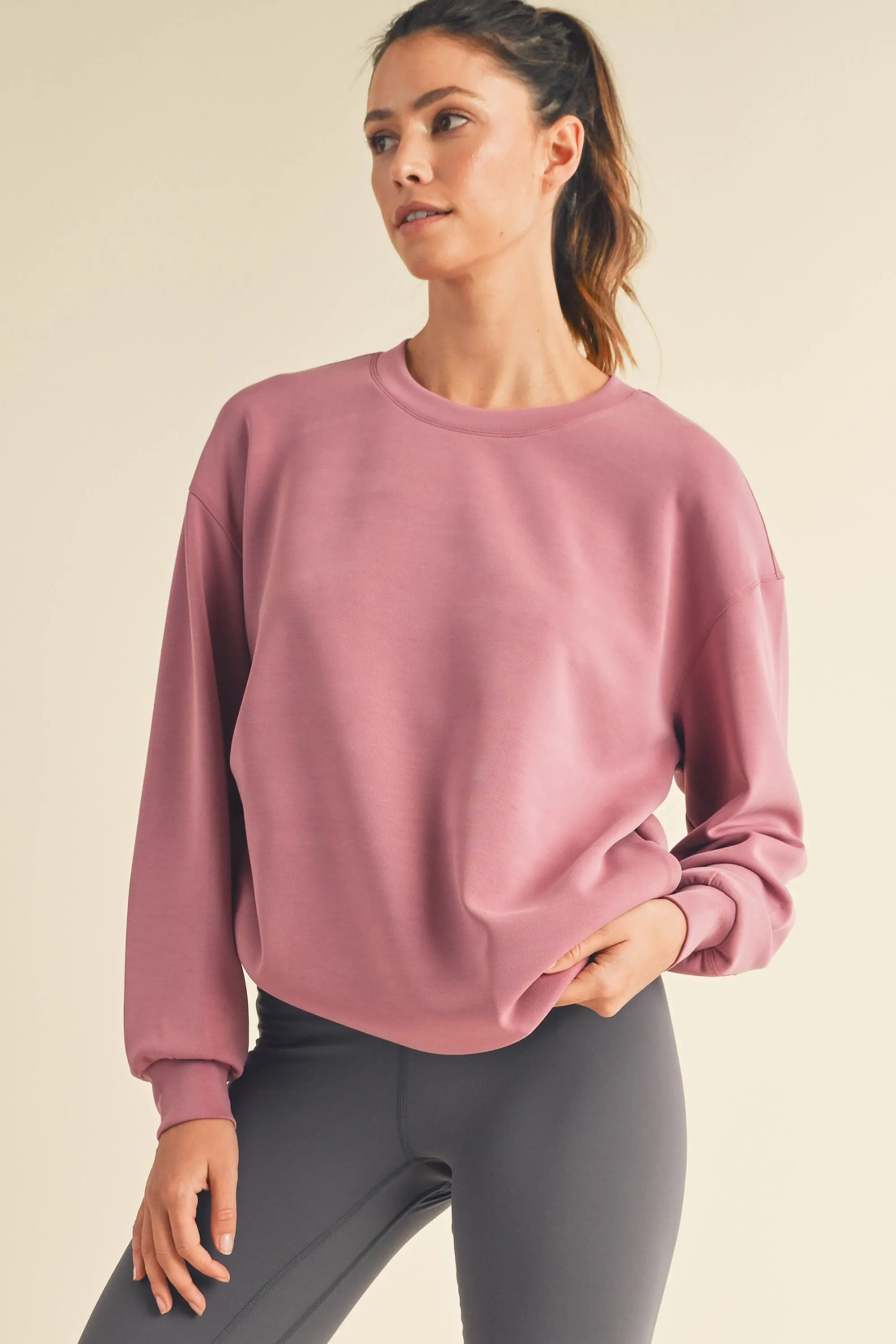 Women's Ultra Soft Oversized Crewneck Top