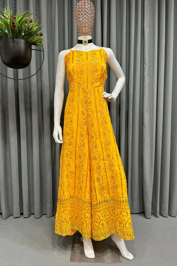 Yankita Kapoor Party Wear Jumpsuit For Farewell Function