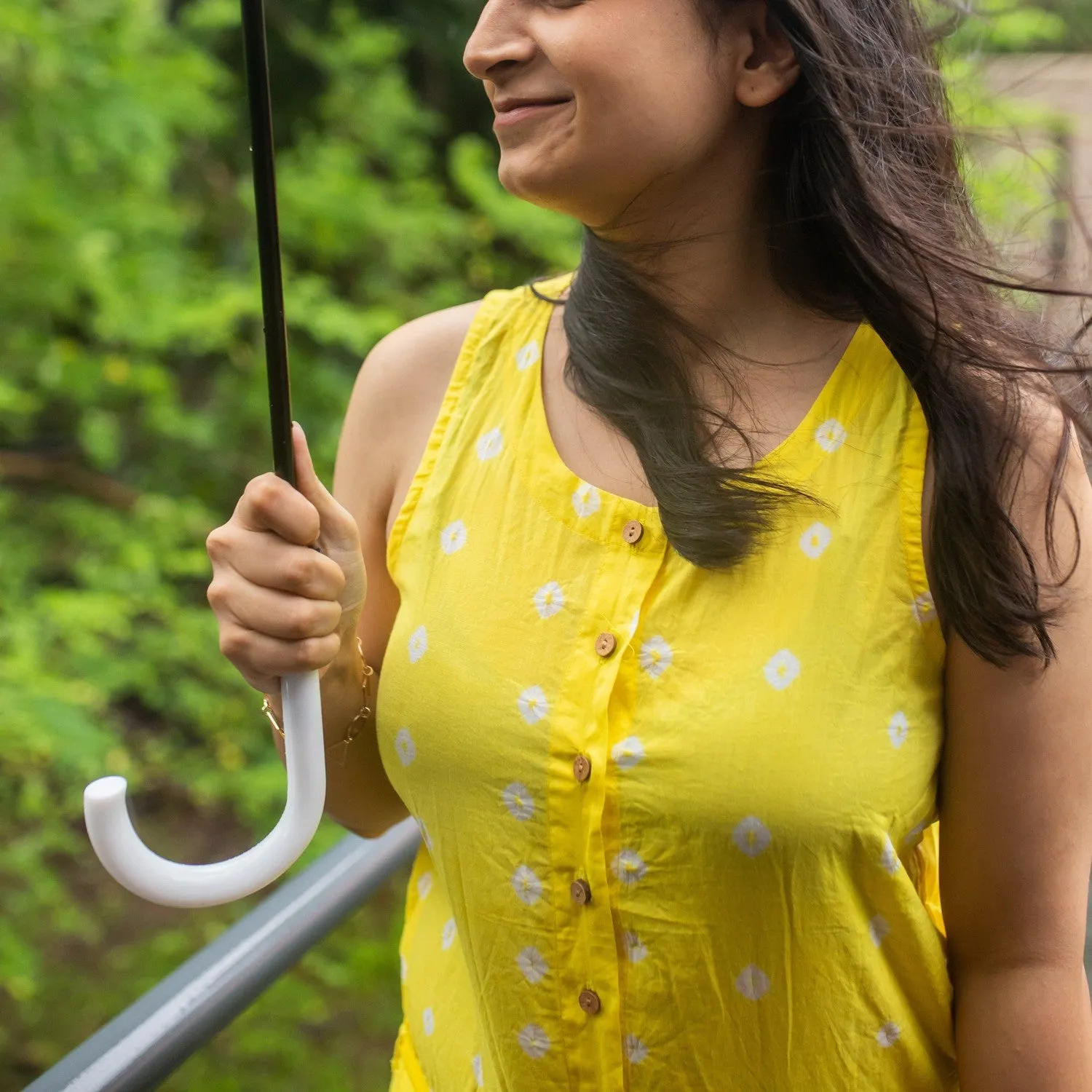 Yellow Bandhani Jumpsuit