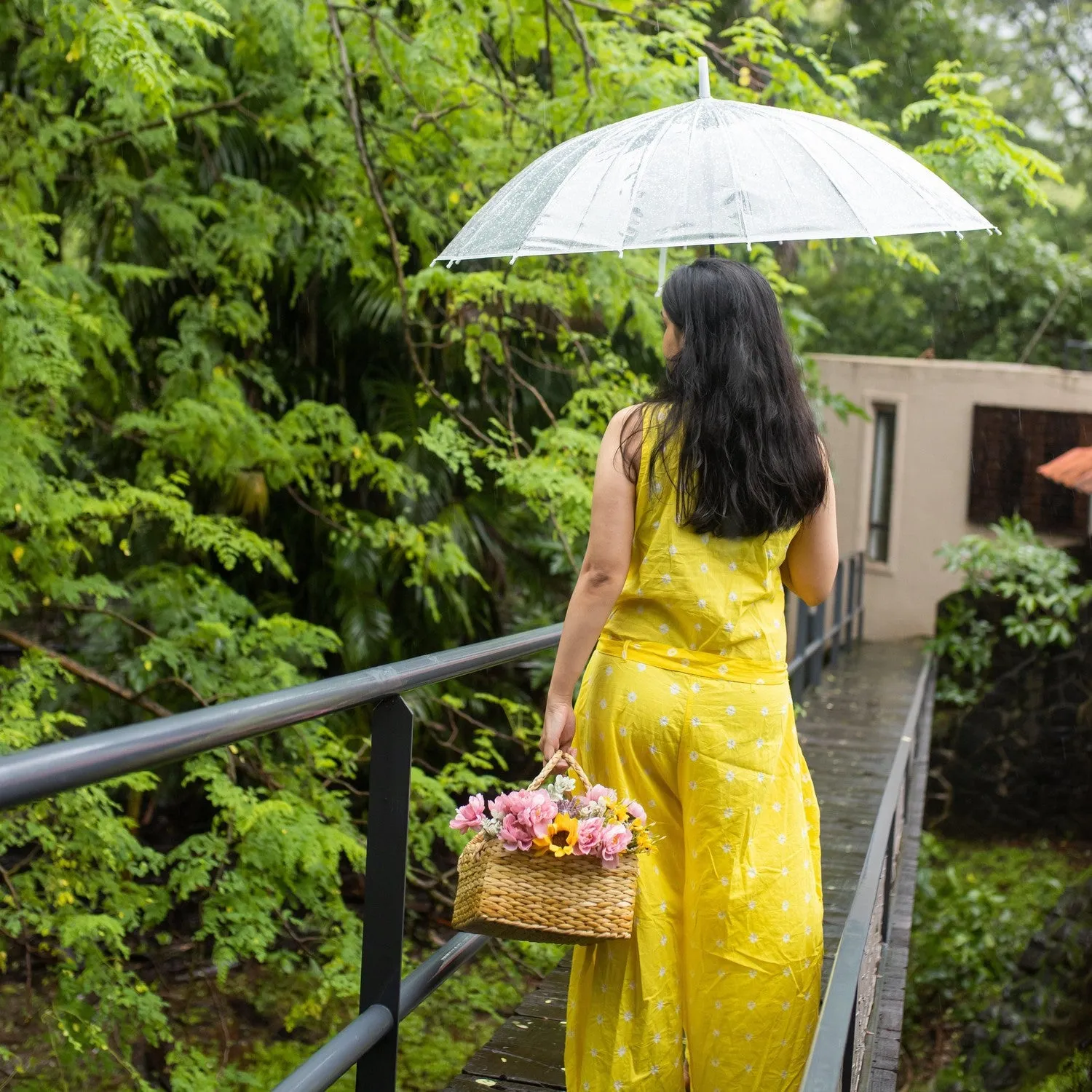Yellow Bandhani Jumpsuit