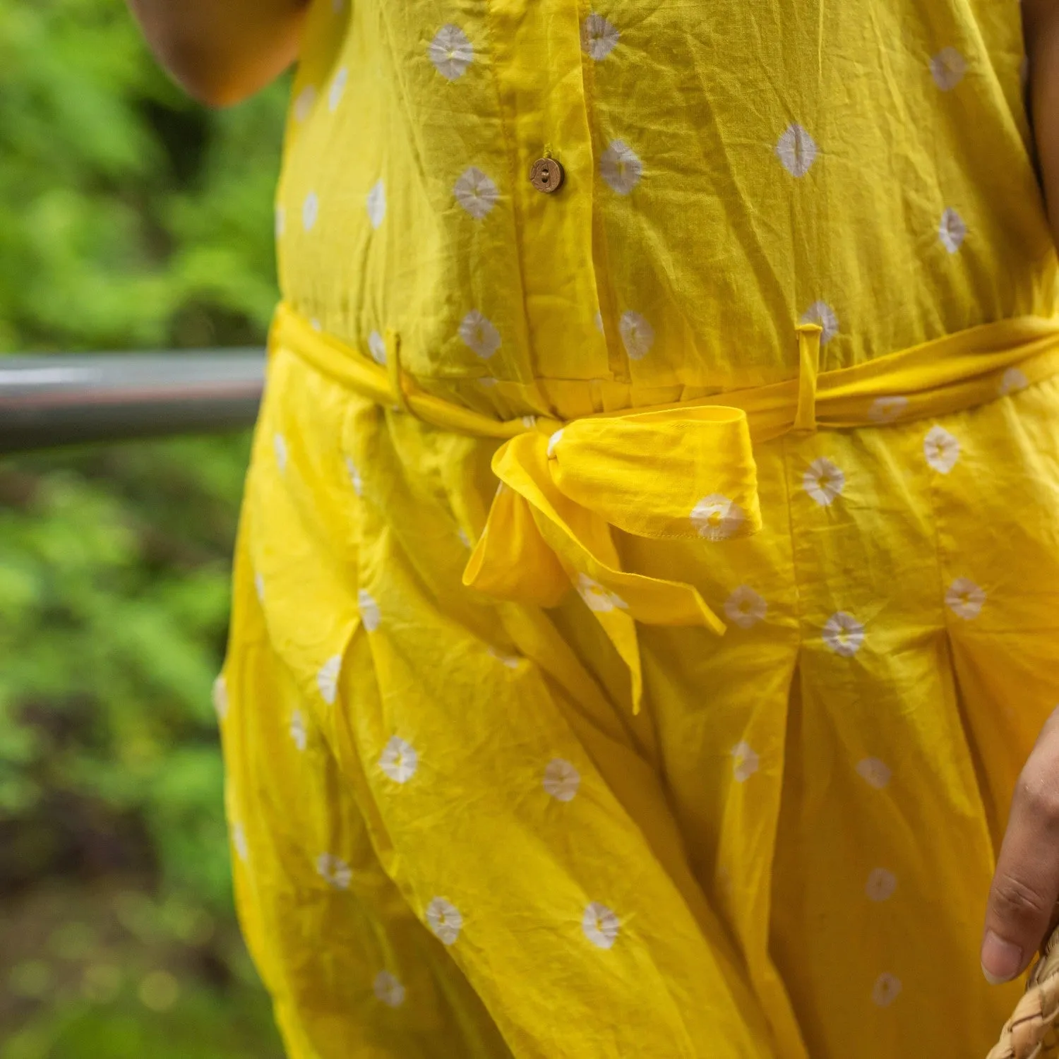 Yellow Bandhani Jumpsuit
