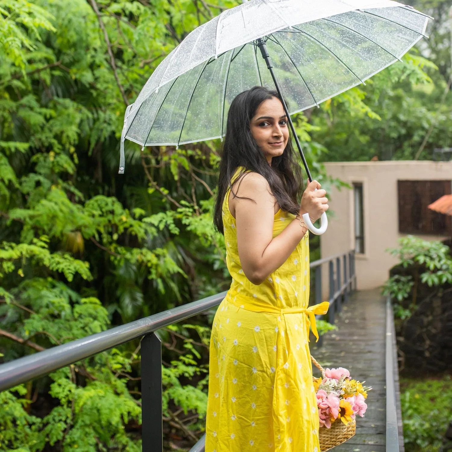 Yellow Bandhani Jumpsuit